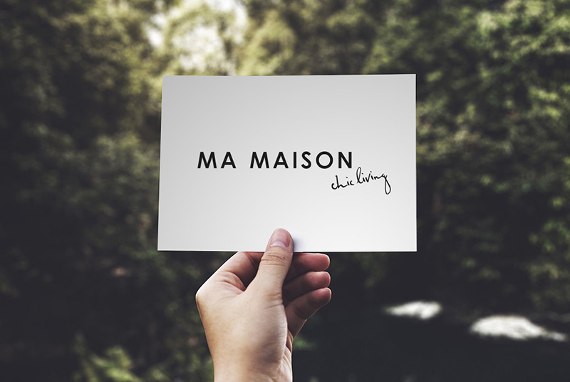 Návrh loga a identity pro MA MAISON chic living a realizace internetového obchodu