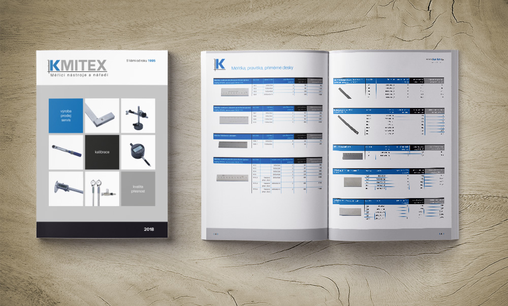 Kompletní realizace katalogu pro výrobce měřicích nástrojů KMITEX - fotografie, sazba a tisk katalogu