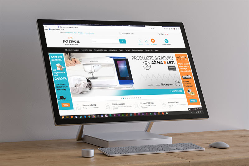 Redesign eshopu Šicí stroje