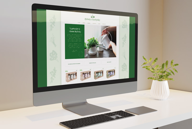 Tvorba internetového obchodu Bylinky z kuchyňky