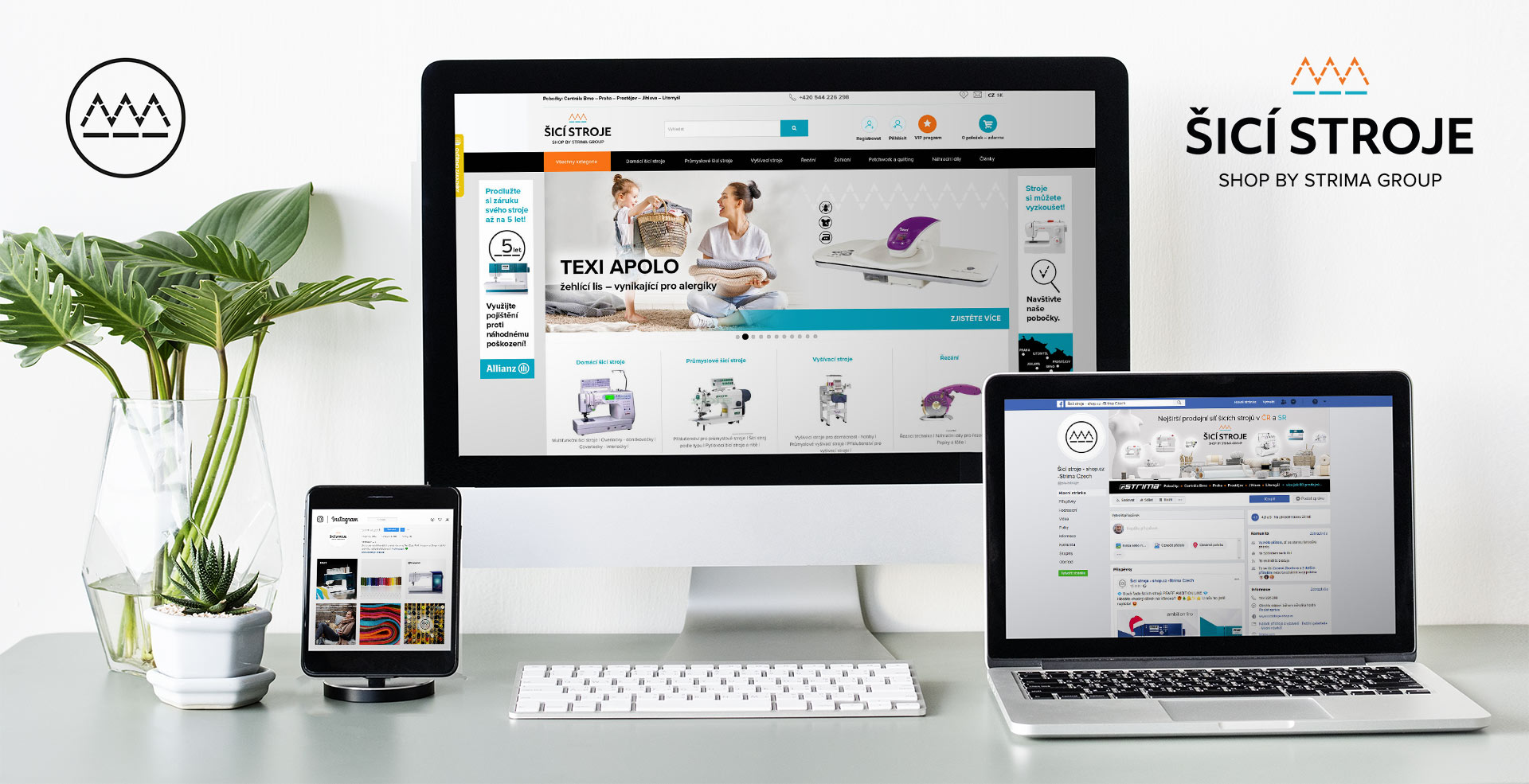 Redesign Šicí stroje shop